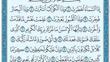 سورة الانفطار مكتوبة / عبد الرحمن السديس