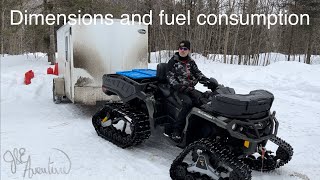 Canam Outlander 6x6 - dimensions with tracks