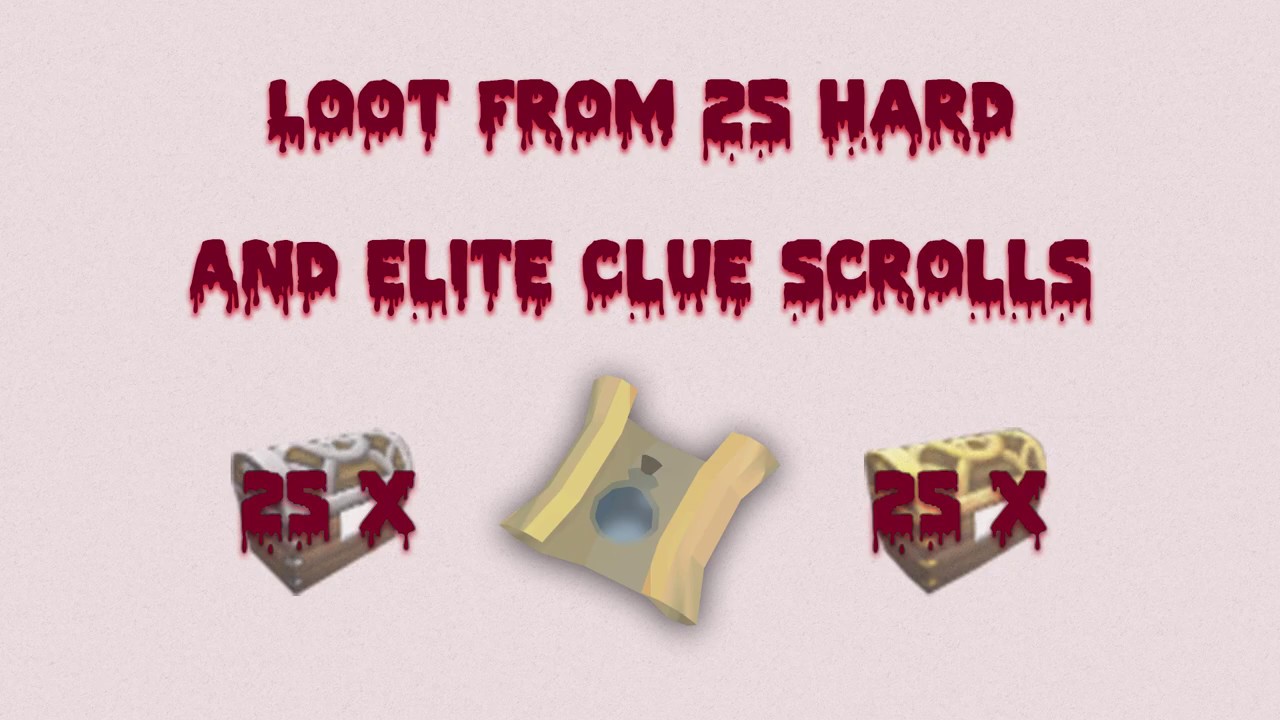 Loot from 25 Hard and Elite clue scrolls Runescape 3 RS3 YouTube