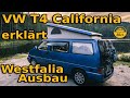 VW T4 California mit Westfalia Ausstattung richtig bedienen | Bear Lock