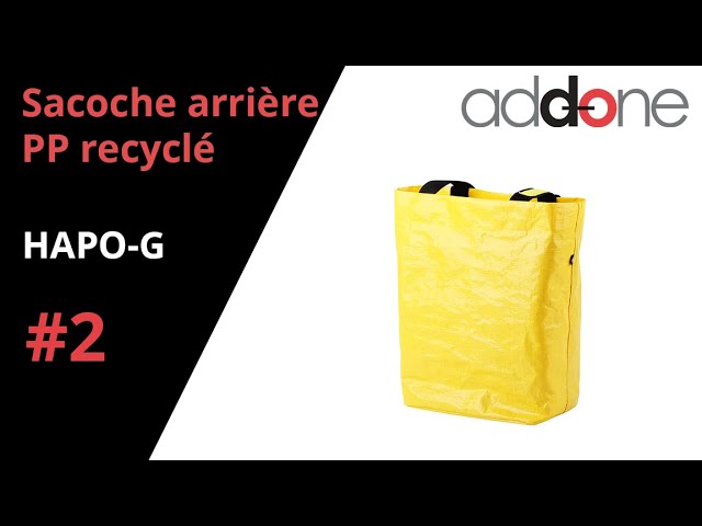 Sacoche arrière en polypropylène recyclé fixation porte-bagages Jaune -  hapo-G