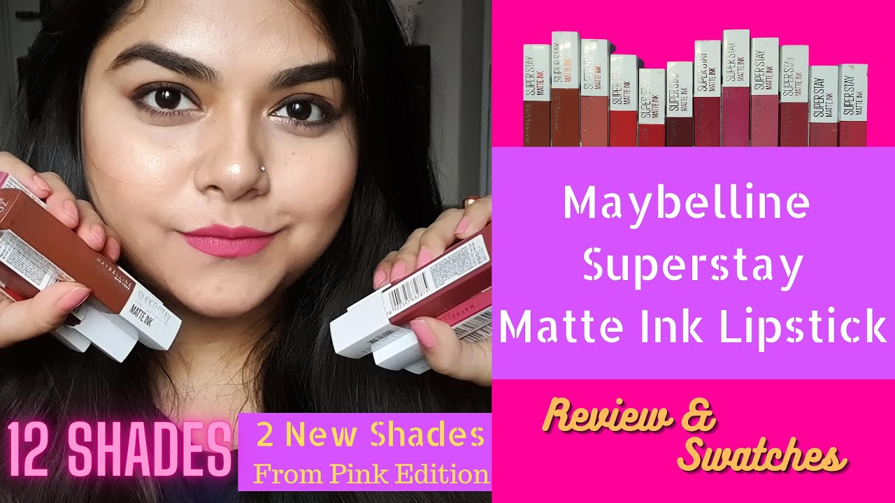 Жидкая помада Maybelline Superstay Matte Ink, 12 оттенков | 2 новых оттенка | Свотчи и обзор