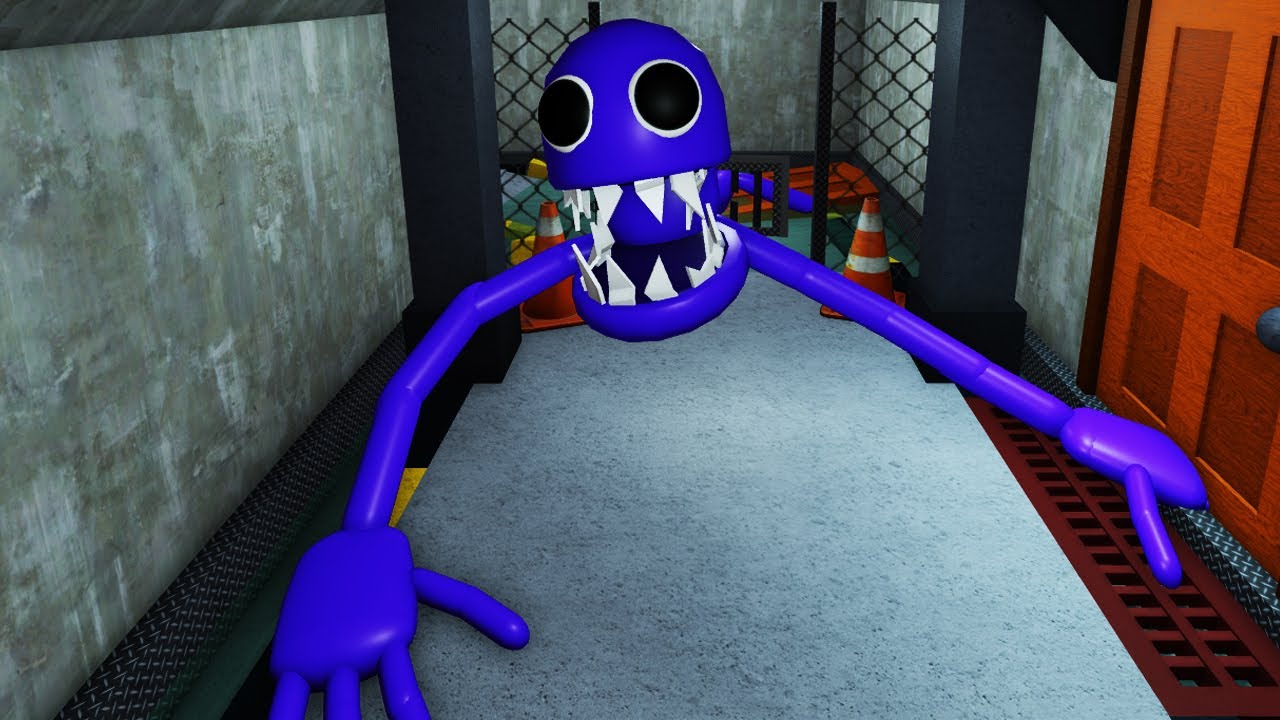 ENTREI NA PORTA PROIBIDA NO RAINBOW FRIENDS MONSTRO ROXO E ROSA ...