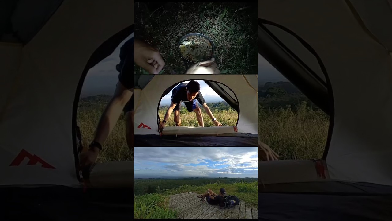 solo camping di bukit hijau, ditemani suara alam syahdu 