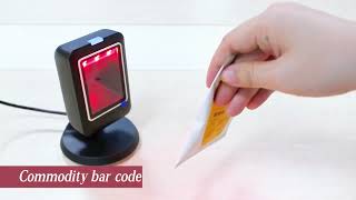 GOOJPRT GP-MP6300 1D 2D Desktop Barcode Scanner USB Wired for PC, Windows, Mac, Android, POS