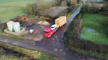 Loading up the last of the straw