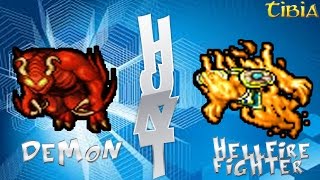 Tibia - Hunt Edron - Demon e Hellfire Fighter - ED 363