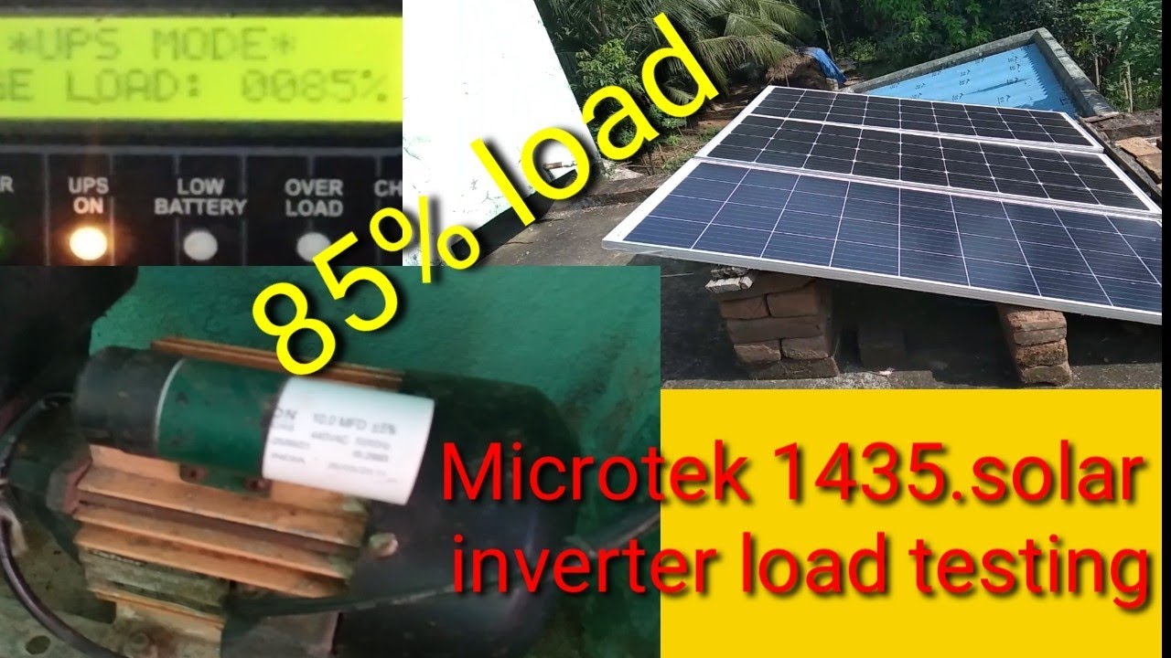 Microtek 1435 solar inverter hai performance load testing - YouTube