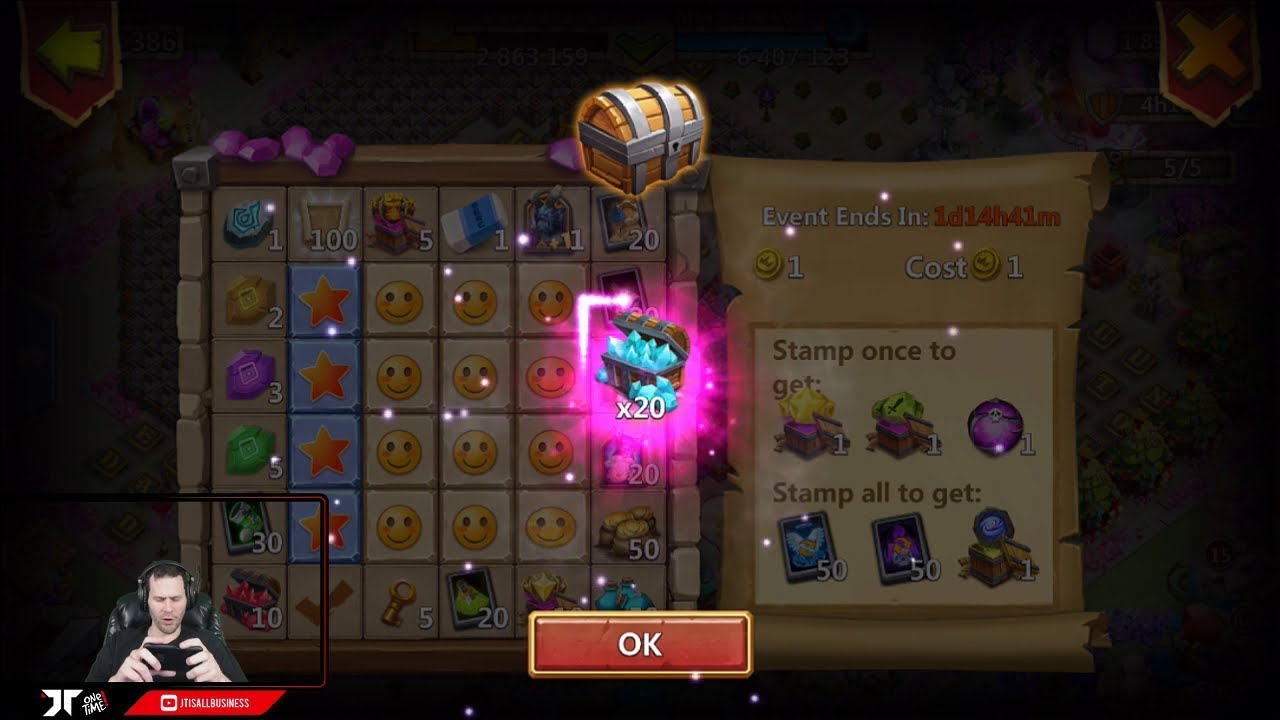 New Event Bingo Unlimited NOO IGG NOO RIP Blue Crystals Castle Clash