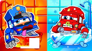 Canção De Banho - Desafio Quente Vs Frio Robosquad Canções E Rimas Infantis Divertidas
