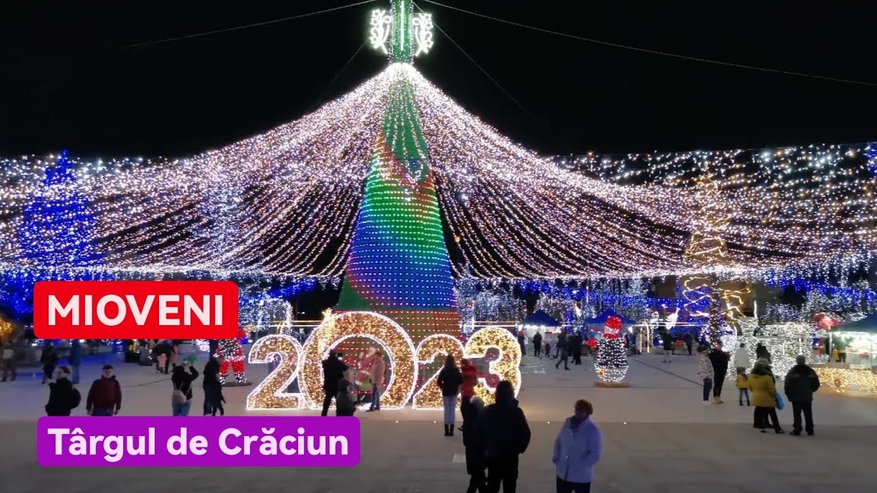 [4K] [Decembrie 2022] MIOVENI Christmas Market / Târgul de Crăciun MIOVENI, ARGES, ROMANIA