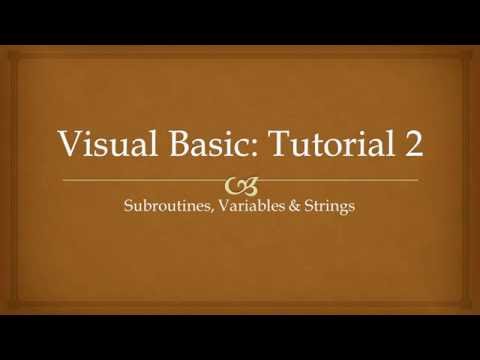 Visual Basic Tutorial 2