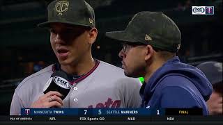 Twins Ehire Adrianza after a big night at the plate in Seattle