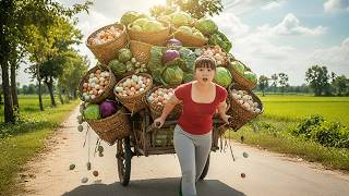 Harvesting Duck Eggs Chicken Eggs And Fresh Cabbage  Taking Them To The Market