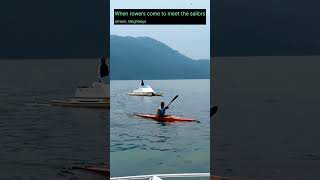 Sailing or Rowing? #sailors #sailing #rowing #sailingvlog #umiam #meghalaya #indiansailing #rowers