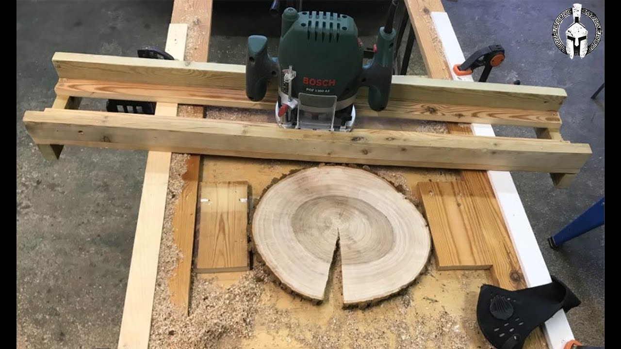 عمل منزلق خشبي لجهاز الروتر يستخدم لتسوية وتعديل الواح الخشب