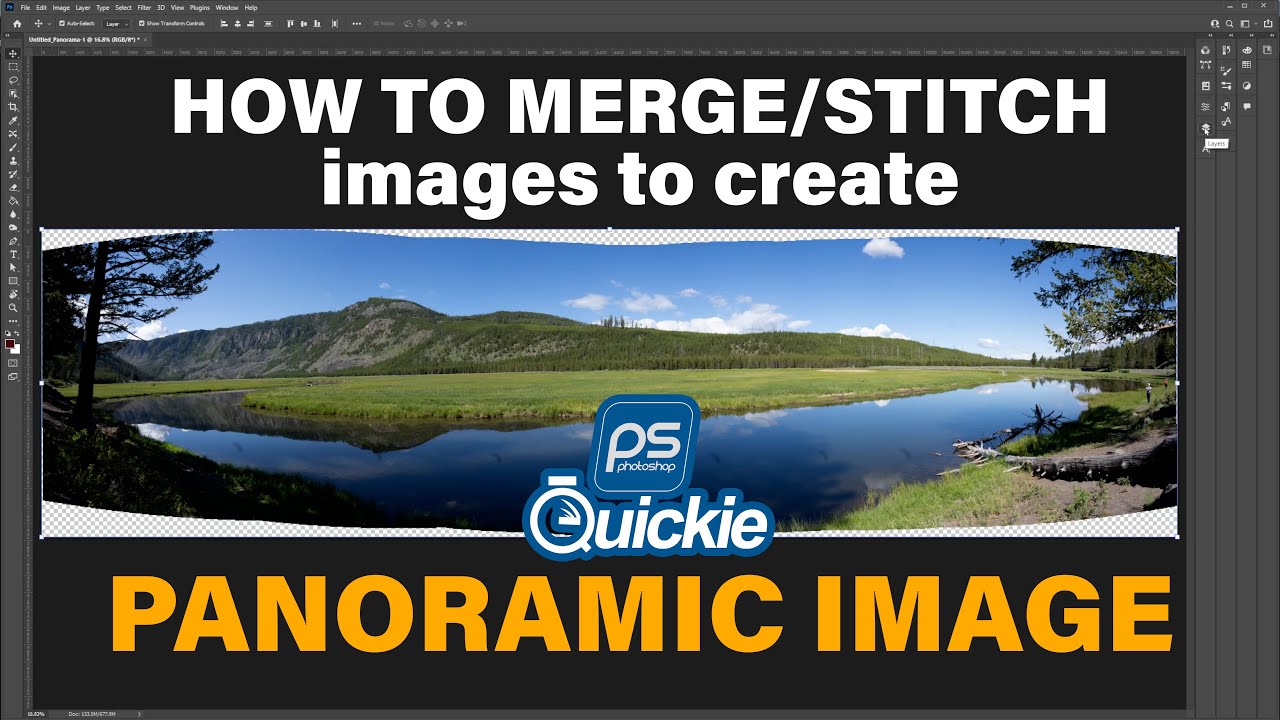 How to Stitch or Auto Merge Panoramic Image in Photoshop 2022 ...