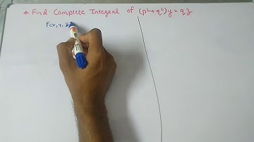 Complete integral - Charpits method - non linear pde  Hindi/Urdu