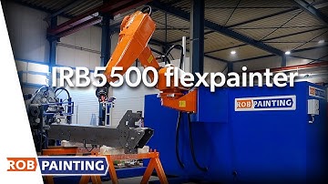 RobPainting IRB5500 stalen producten spuiten. Factory test