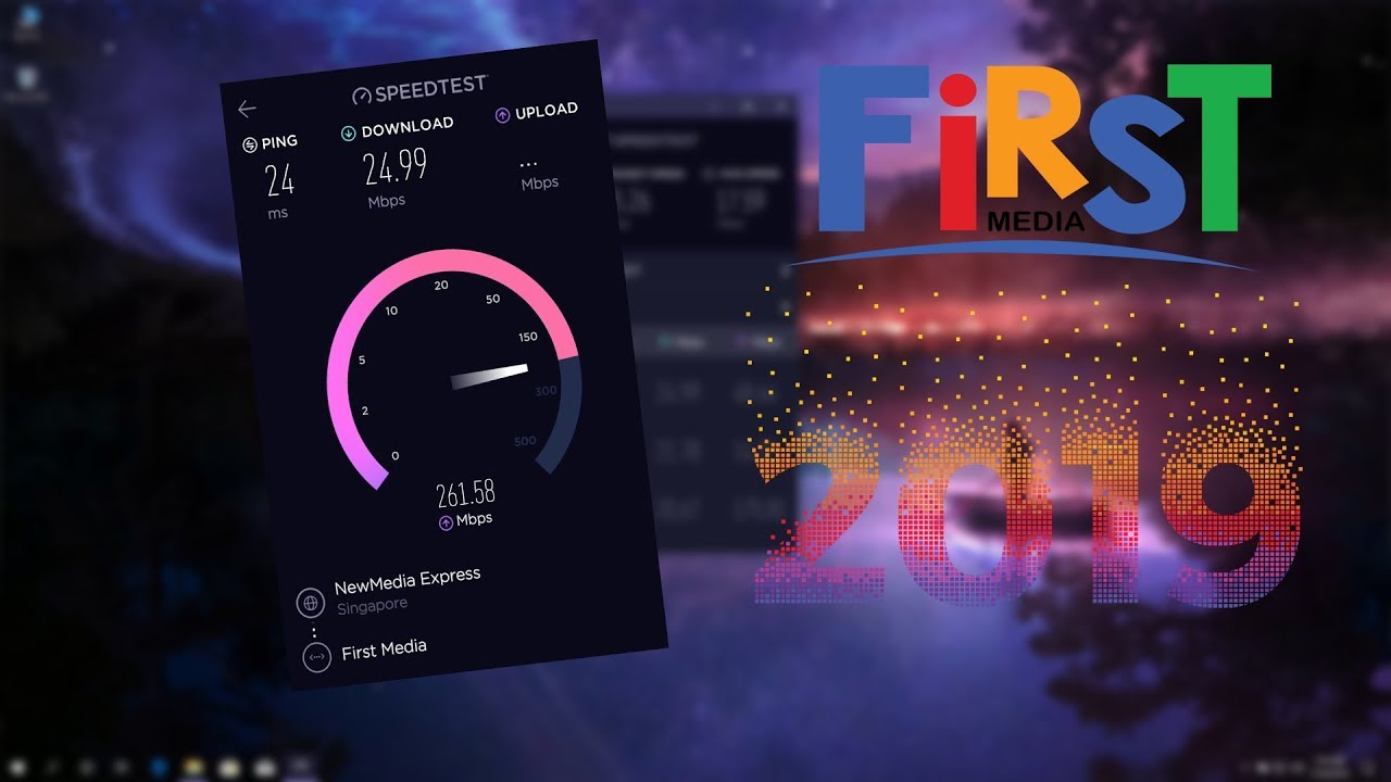 First Speed Test First Media Speedtest 2019? | Paket D'Lite 25Mbps - YouTube