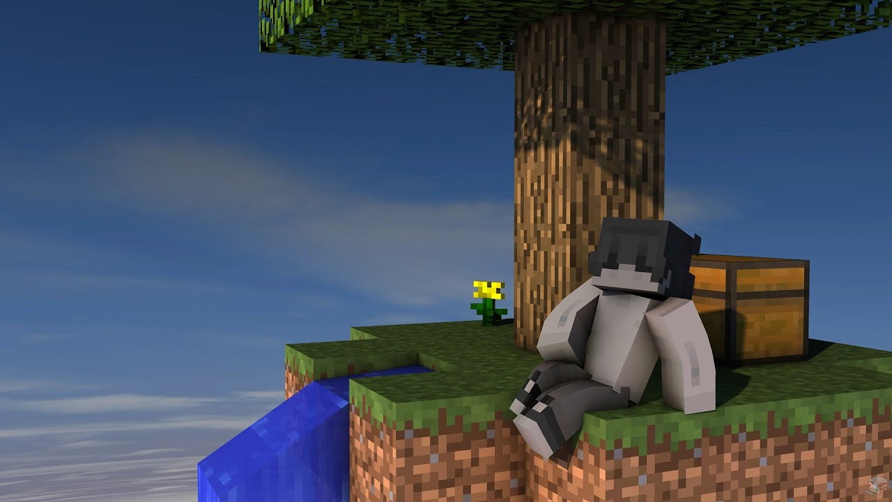 Uçan ada? o ne oluyor bilader?- Minecraft Lucky sky block