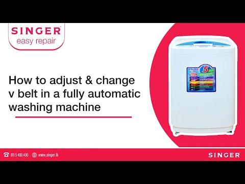How to adjust & change v belt in a fully automatic washing machine  W32