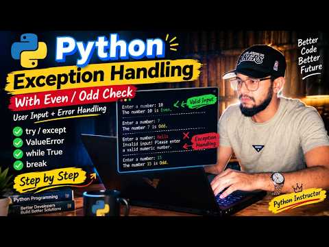 Python Exception Handling Tutorial for Beginners | Odd or Even Number in Python