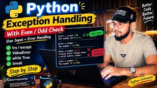 Python Exception Handling Tutorial for Beginners | Odd or Even Number in Python