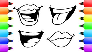 mouth cartoon easy drawing draw fun kid coloring pages clipartmag