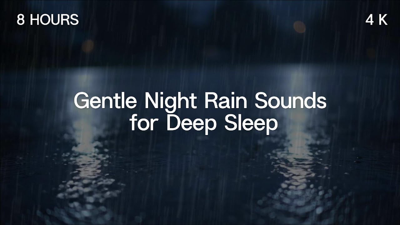 Gentle Night Rain Sounds for Deep Sleep 🌧️ | Insomnia Relief (8 Hours) I No Ads