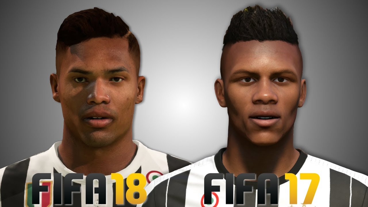 FIFA 18 vs FIFA 17 Juventus Player Faces (HD Graphics) Dybala, Higuain, Buffon