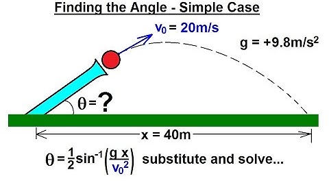 Physics 3.5: Projectile Motion - Finding the Angle (2 of 4) Simple Case: Example