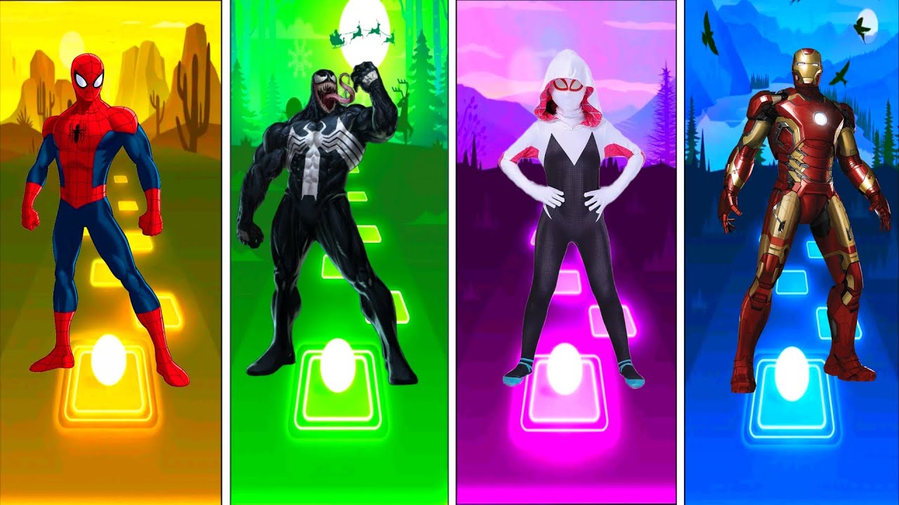 SPIDER MAN 🆚 BLACK SPIDER MAN 🆚 SPIDER WOMAN 🆚 IRON MAN TEAM WHO IS
