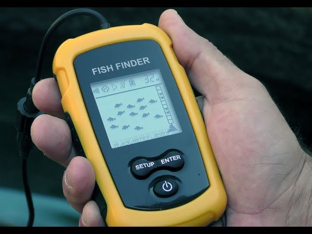 Ice fishing with fish finder fishfinder GKF-02A 