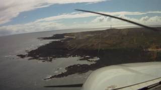 Flying around Maui, Molokai, Molokini Crater, Lania