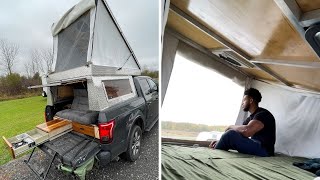 Ultimate DIY Stealth Pop Up Truck Camper Tour w/Off Grid Solar