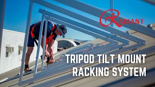 Radiant Solar Tripod Tilt Mount Racking System - On Site Install