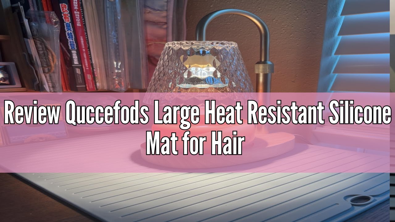 Review Quccefods Large Heat Resistant Silicone Mat for Hair Tools: Curling Iron, Flat Iron, Hair Str