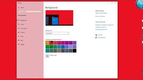 How to change windows 10 Desktop Background  to plain or solid color