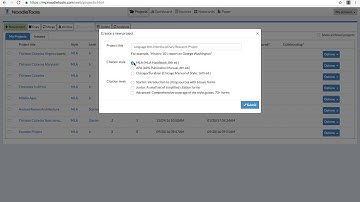 Logging in and Setting up a Project in NoodleTools