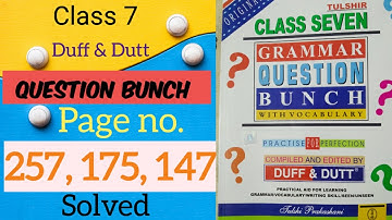 Class 7 English Question Bunch 2024 | Page no.175, 257, 147 Solved/ Lesson 9-J.C.BOSE | Duff & Dutt|