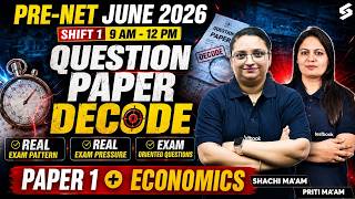 UGC PRE NET June Exam 2026 | UGC NET Paper 1 &amp; Economics Question Paper 2026 | UGC NET Paper 1 2026