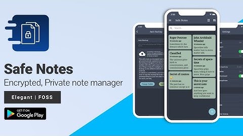 Safe Notes - One of the best privacy friendly & secure note app for Android