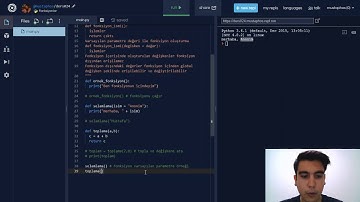 Kolay Yoldan Python Programlama Öğrenin - Ders 024 - Fonksiyonlar