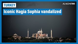 Download Lagu Ancient gate to iconic Hagia Sophia vandalized MP3
