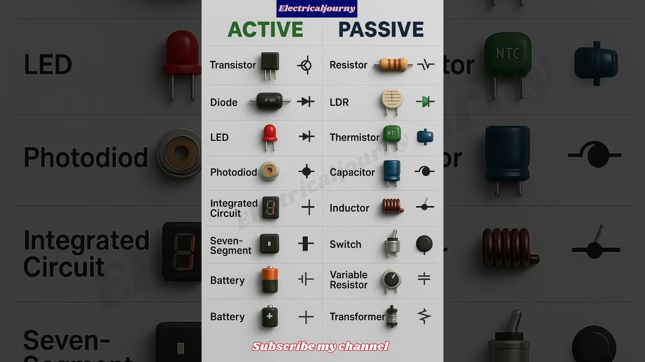 Active vs Passive Components Explained in Hindi 🔥 | Symbols & Examples 