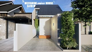 5X10 M Sekeren Ini Inspirasi Rumah Kecil Minimalis Modern Mezzanine 2 Kamar Tidur