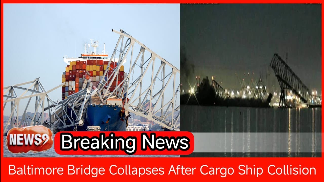 Watch Baltimore Bridge Collapses After Cargo Ship Collision - YouTube