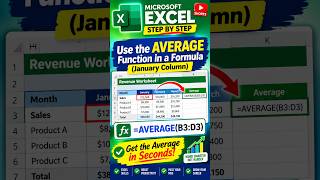 🔥 Excel AVERAGE Function Tutorial! Calculate January Revenue in Seconds #excel #mosexcel