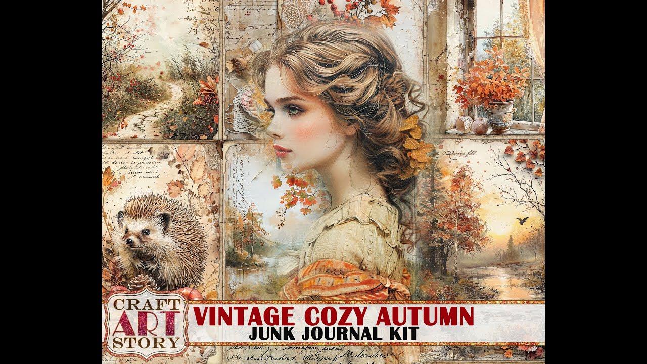 Vintage Cozy Autumn Junk Journal Kit - YouTube